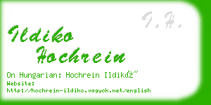 ildiko hochrein business card